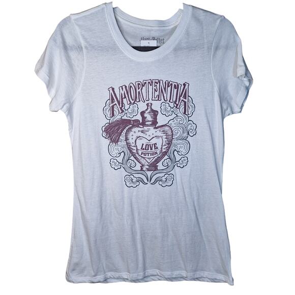 Hot topic NEW Harry Potter Amortentia love potion graphic print tee white M - Picture 2 of 5